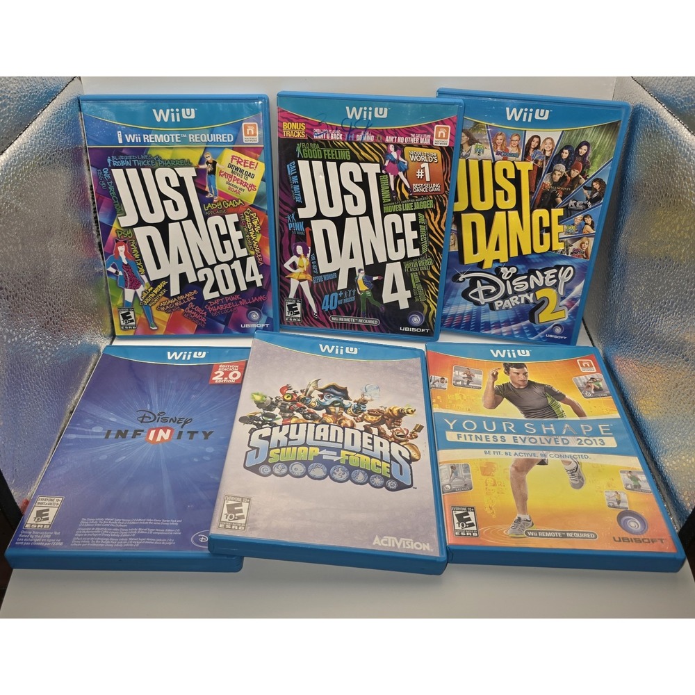 Nintendo‎ Wii U Lot Of 6 Games Just Dance UNTESTED -1541